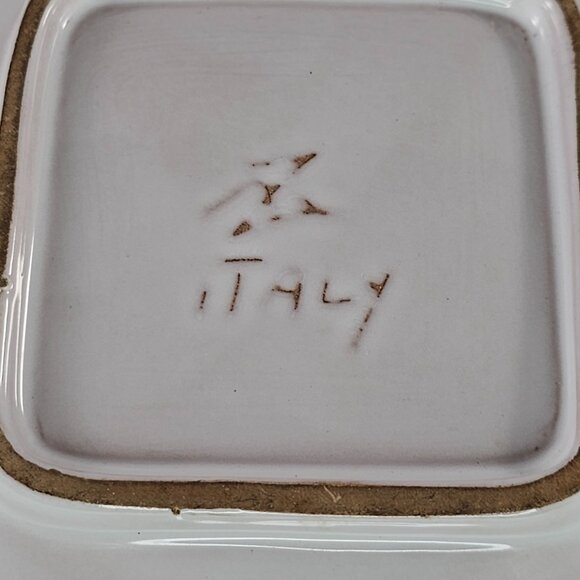 Art Deco Ugo Zaccagnini Italian Ashtray Catchall Horse Rider Pottery Signed - Picture 4 of 9